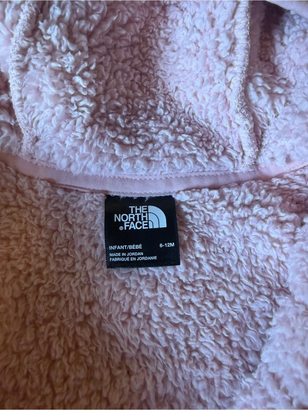 NWOT - The North Face Kids Pink Sherpa Hoodie with Ear Hood